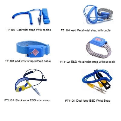 Dây đeo cổ tay chống tĩnh điện ESD Dây đeo trên đất với dây kẹp cá sấu