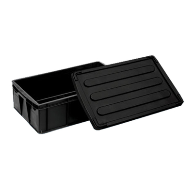 Hộp nhựa an toàn điện tử ESD Hộp nhựa SMT Rack Hộp bao bì PCB đen