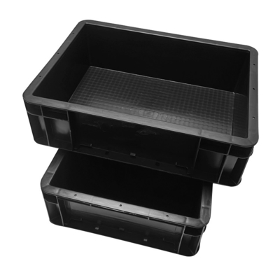 Hộp nhựa dẫn điện ESD Hộp tote sóng chống tĩnh điện màu đen