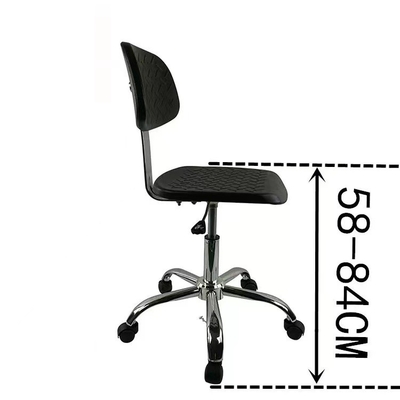 Ghế phòng thí nghiệm chống tĩnh điện 330mm Ghế xốp PU dẫn điện có tựa lưng