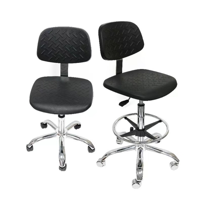 Ghế phòng thí nghiệm chống tĩnh điện 330mm Ghế xốp PU dẫn điện có tựa lưng