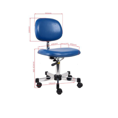 Yên xe có thể điều chỉnh Polyurethane Foam Lab ESD Ghế làm việc Tựa lưng Xoay