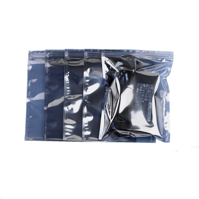 Túi ESD chống tĩnh điện Bảo vệ Túi chân không Poly với khóa Zip Mở trên