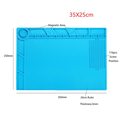 Tấm đệm silicone hàn ESD Chống tĩnh điện hàn Mat Công cụ sửa chữa chịu nhiệt