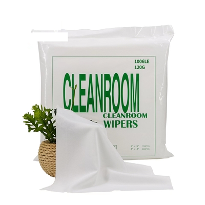 Hợp chất hai lớp Lint Khăn lau phòng sạch miễn phí 100% polyester