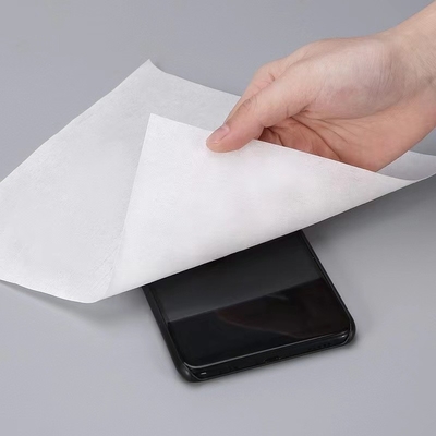 Khăn lau phòng sạch bằng laser màu trắng Polyester cho màn hình Sợi nhỏ Maxclean