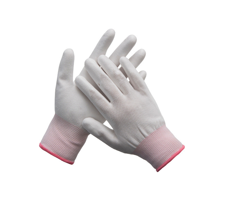 Nylon làm việc chống tĩnh điện Găng tay 13 thước đo Sợi carbon liền mạch Găng tay ESD phù hợp nhất