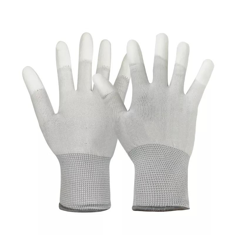 13 Găng tay bằng sợi carbon Esd Găng tay chống tĩnh điện PU Top Fit Găng tay ESD phủ ngón tay