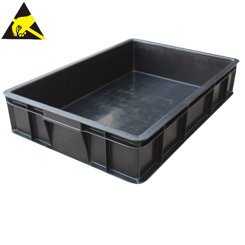 Khay nhựa chống tĩnh điện Hộp đựng thùng carton chống tĩnh điện gấp màu đen ESD Hộp chống tĩnh điện cho thiết bị điện tử