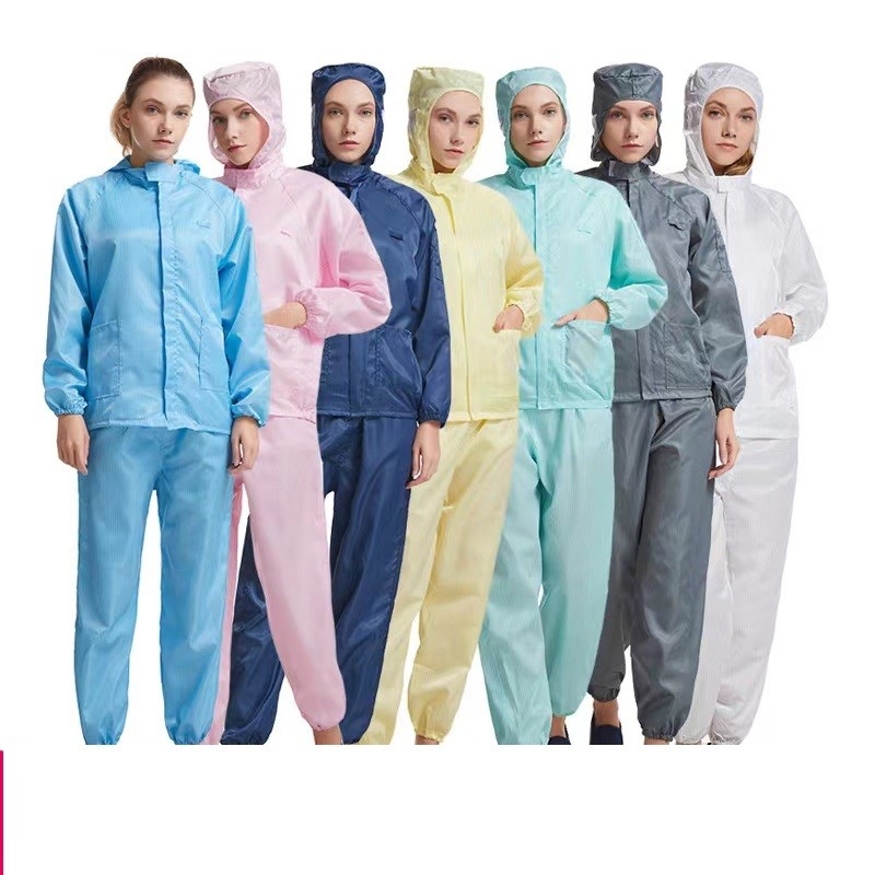 Áo khoác phòng thí nghiệm ESD Quần chống tĩnh điện Polyester cho hội thảo điện tử