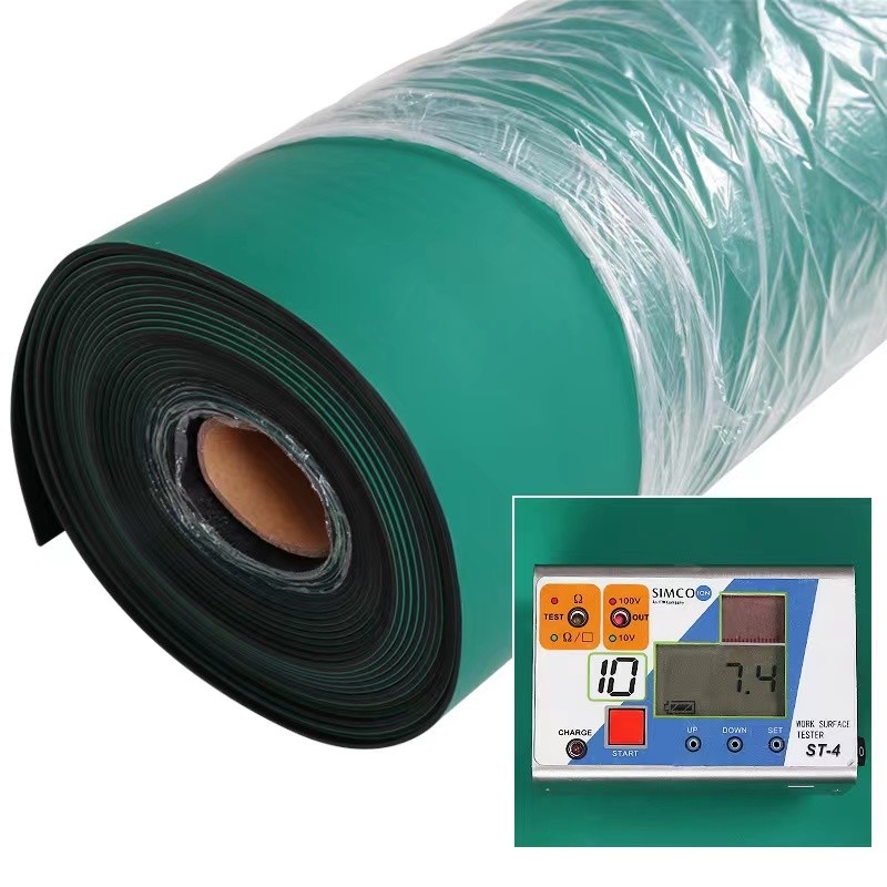 Băng ghế cao su ESD Bàn lót sàn Mat cuộn cho phòng sạch công nghiệp